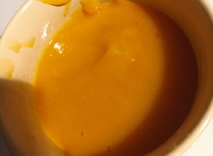 Une photo de Soupe carotte panais oignon patate douce poireau navet pomme de terre