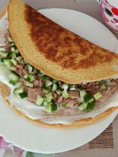 Фото Овсяноблин с тунцом.