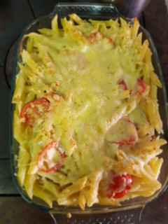 Darált húsos rakott penne recept fotója