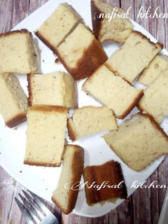 Slice vanilla cake ainihin hoton girkin