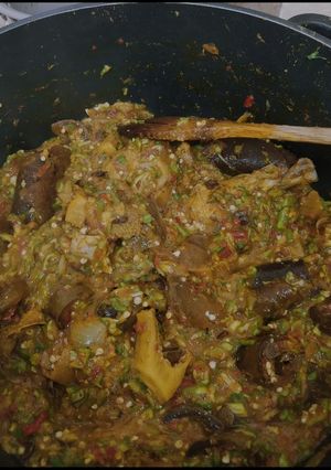 A picture of Okra soup.