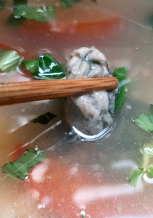 Hình của món Canh hàu nấu chua.