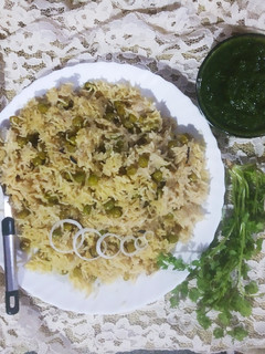 A picture of Pea Pulao.