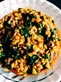 A picture of Fiber- Rich super healthy tasty spinach and moong dal sabji.