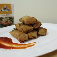 A picture of Tofu Bhurji Spring Rolls.
