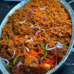 A picture of Jellof rice so yummy.