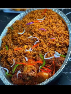 A picture of Jellof rice so yummy.