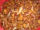 Balado tempe ikan teri