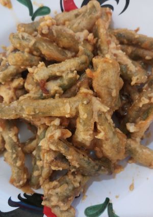 Foto resep Buncis Crispy Telur Asin (Salted Egg)