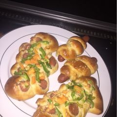 A picture of Sausage bread.