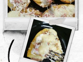 Batatas recheadas com Fiambre e queijo