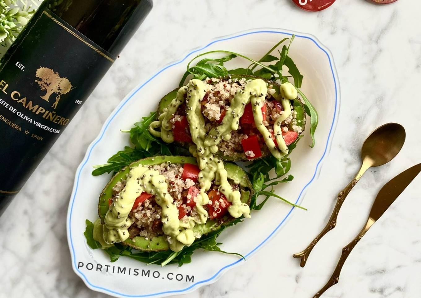 Salad Vegan con un aderezo de la abuela