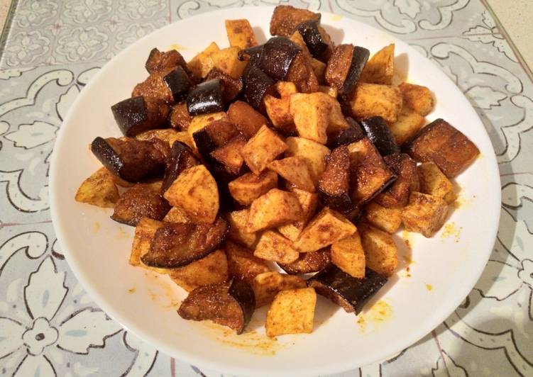 Spicy Potatoes And Aubergine