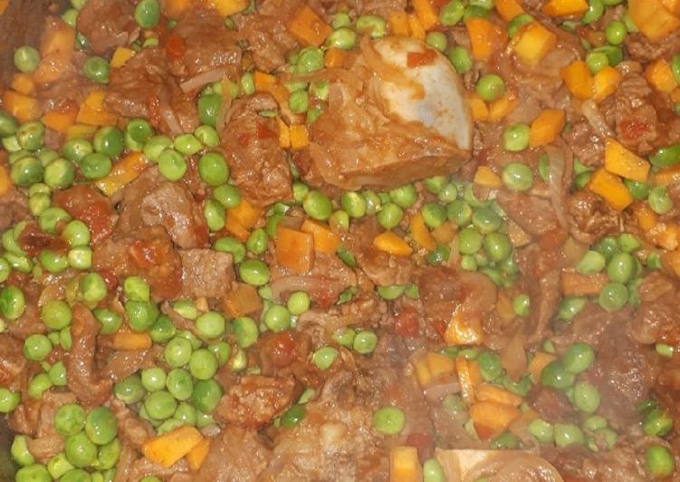 Step-by-Step Guide to Prepare Speedy Beef and peas fry