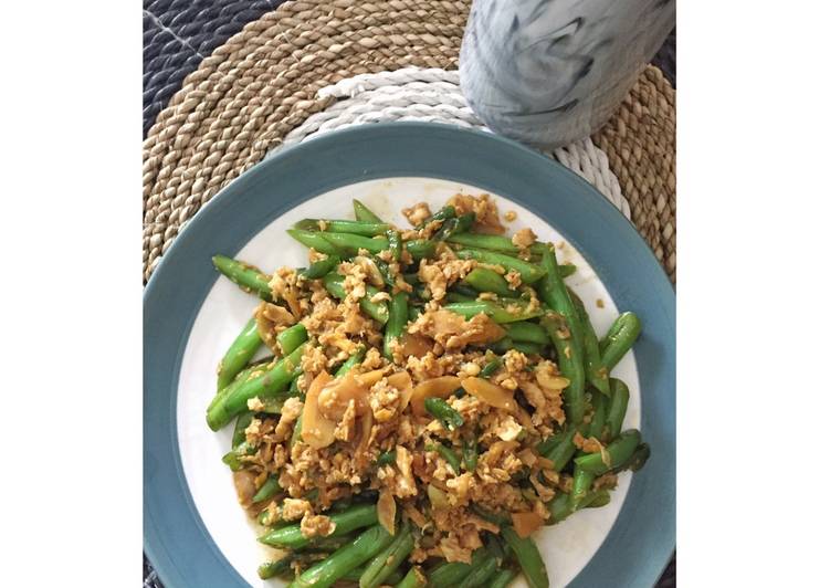 Resep Tumis buncis telur lombok ijo, Enak Banget