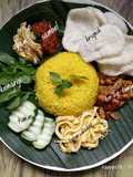 Nasi kuning (yellow rice)