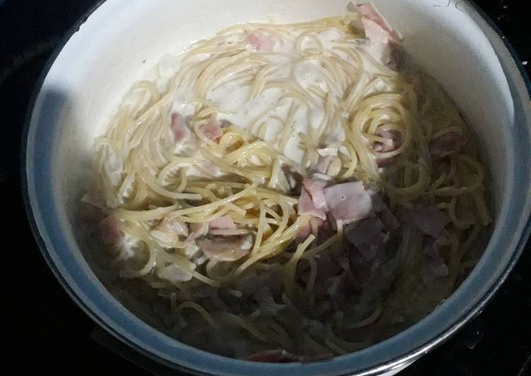 Spaguetti con jamón