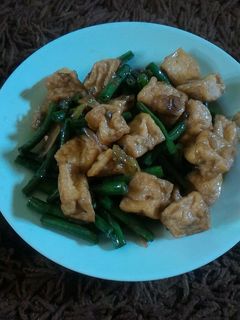 Foto resep Tumis kacang panjang tahu