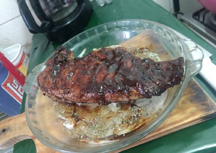 Filé suíno acebolado