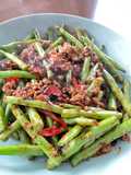 ถั่วแขกหมูสับผัดเต้าซี่