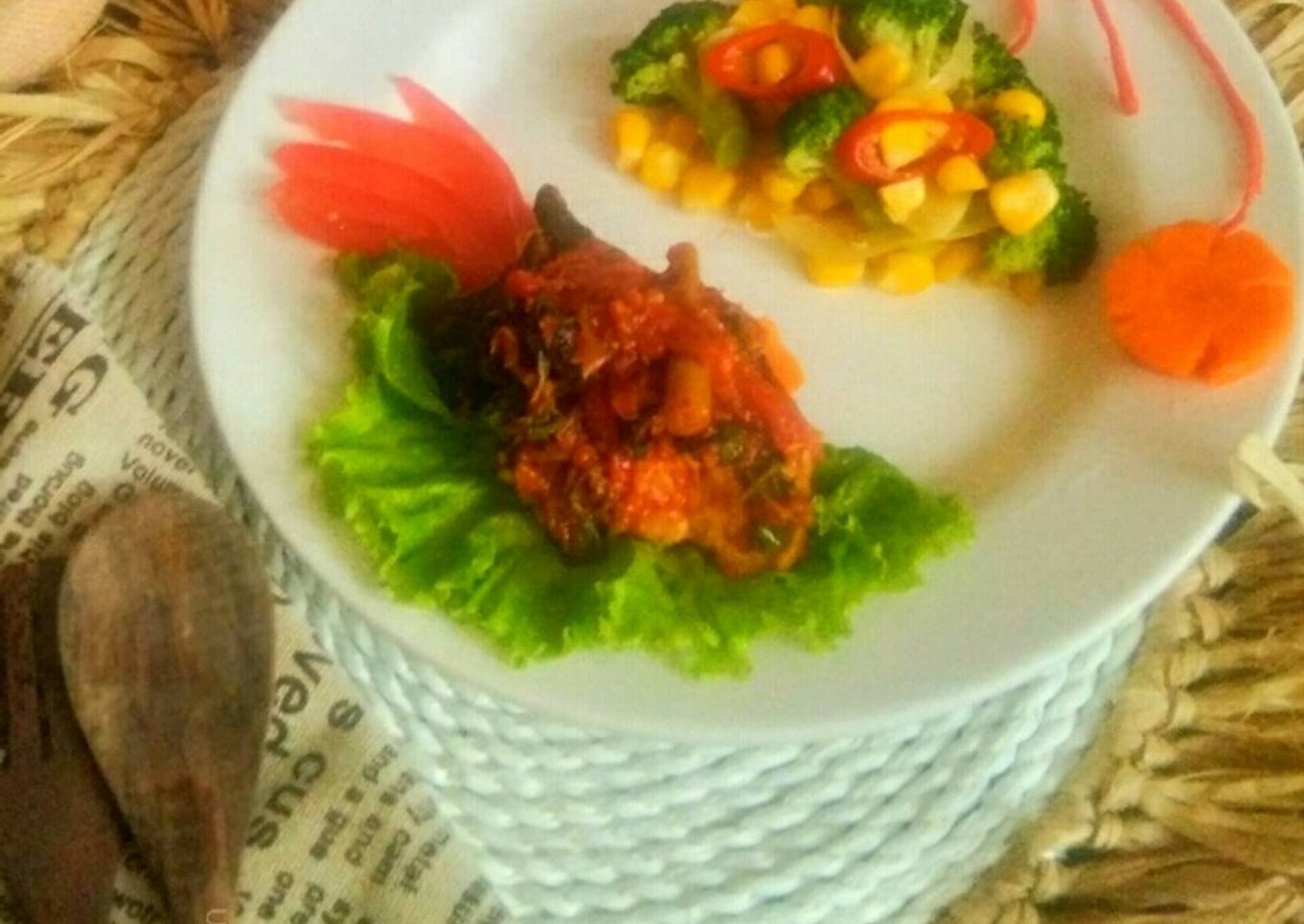 Tumis jagung brokoli baso