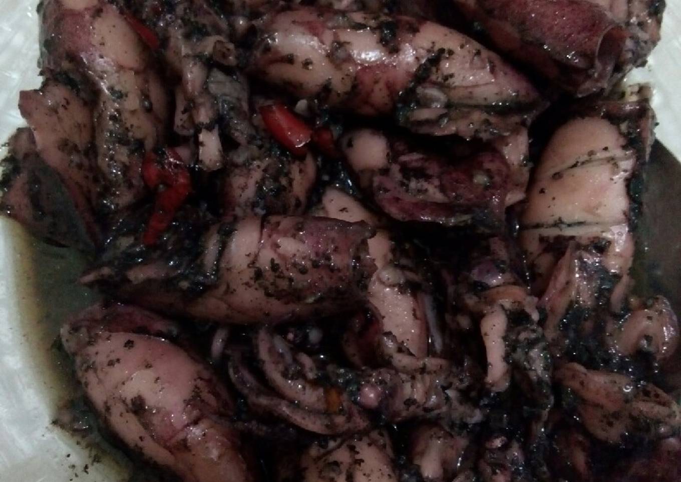 Bumbu ringan dengan cumi hitam, sesedikit mungkin #Ramazan Barkesan