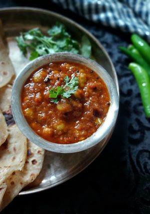 A picture of Lima beans curry (Pavta Bhaji).