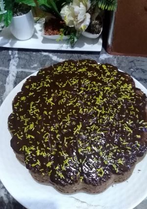 صورة لوصفة كيكة الشوكولا بالماء والنسكافيه