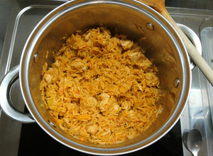 Rizses hús pulykamellből recept fotója
