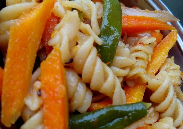 Simple Way to Prepare Quick Leftover Pasta Stir fry | Simple Recipe For Kids