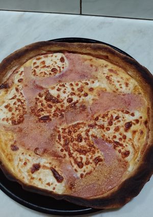 Una foto de Tarta súper jugosa de jamón y queso