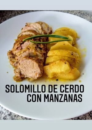 Una foto de Solomillo de cerdo con manzanas 🥩🍷🍏