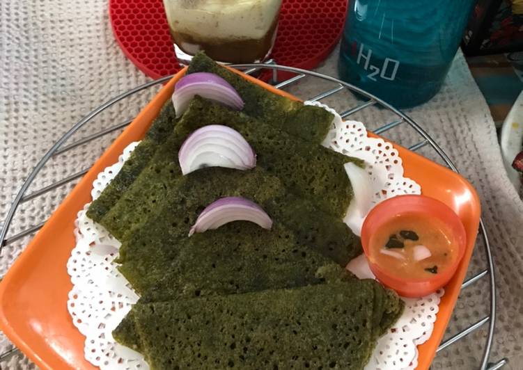 Spiciest Spinach Dosa