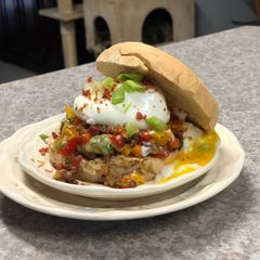A picture of Southwestern Poached Egg Sandwich.