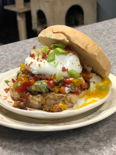 A picture of Southwestern Poached Egg Sandwich.