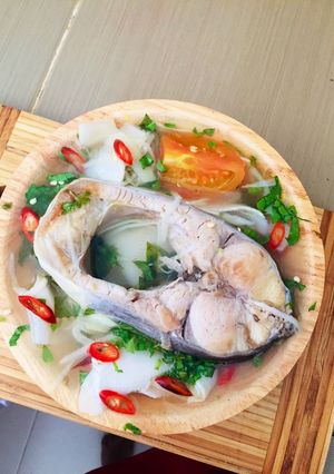 Hình của món Canh chua măng cá hú.