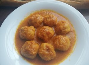 Una foto de Albóndigas de choco y gambas 🦑🦐