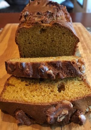 Una foto de Budín integral de zapallo kabutia