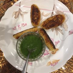 A picture of Green mango kebabs.