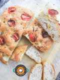 Tomato and Turmeric Focaccia