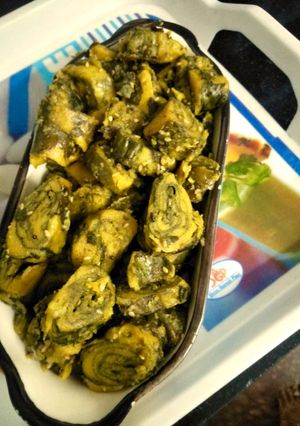 A picture of Patra(alu vadi)Gujarati patra.