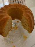 Coconut light cake with orange juice