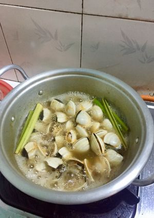 Hình của món Nghêu hấp thái.