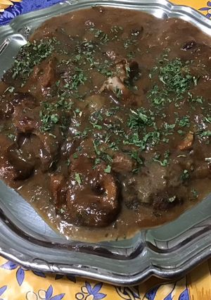 Une photo de Filet mignon sucré salé à la prune