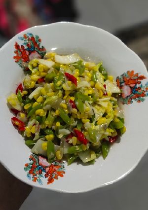 Foto resep Tumis buncis jagung dan sawi putih