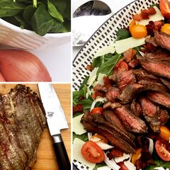 A picture of Honey Mustard Marinated Sirloin Tip Steak Salad.