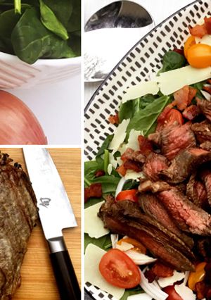 A picture of Honey Mustard Marinated Sirloin Tip Steak Salad.