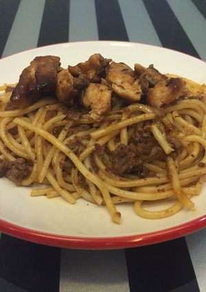 Foto resep Spaghetti bolognese with chicken fillet