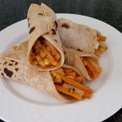 Vegetable kathi roll A picture of Vegetable kathi roll.