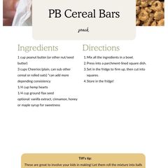 PB Cereal Bars A picture of PB Cereal Bars.